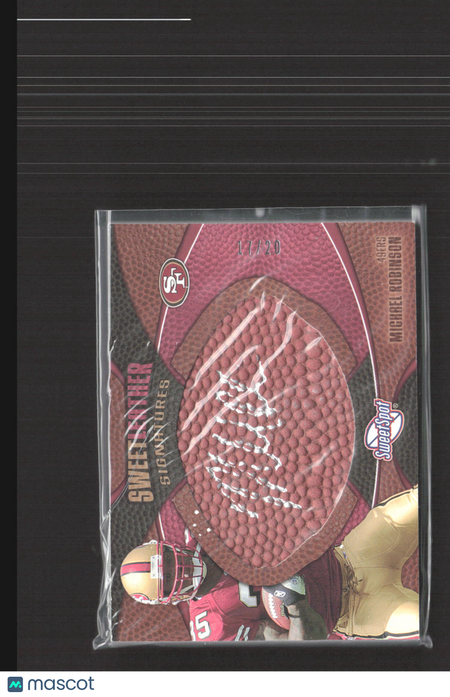 2006 Upper Deck Sweet Spot Sweet Leather Michael Robinson #SLS-MR 17/20 Auto