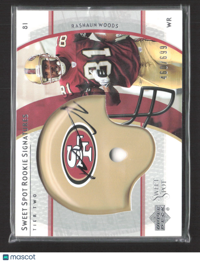 2004 Upper Deck Sweet Spot Sweet Spot Rookie Tier Two Rashaun Woods #274 Auto