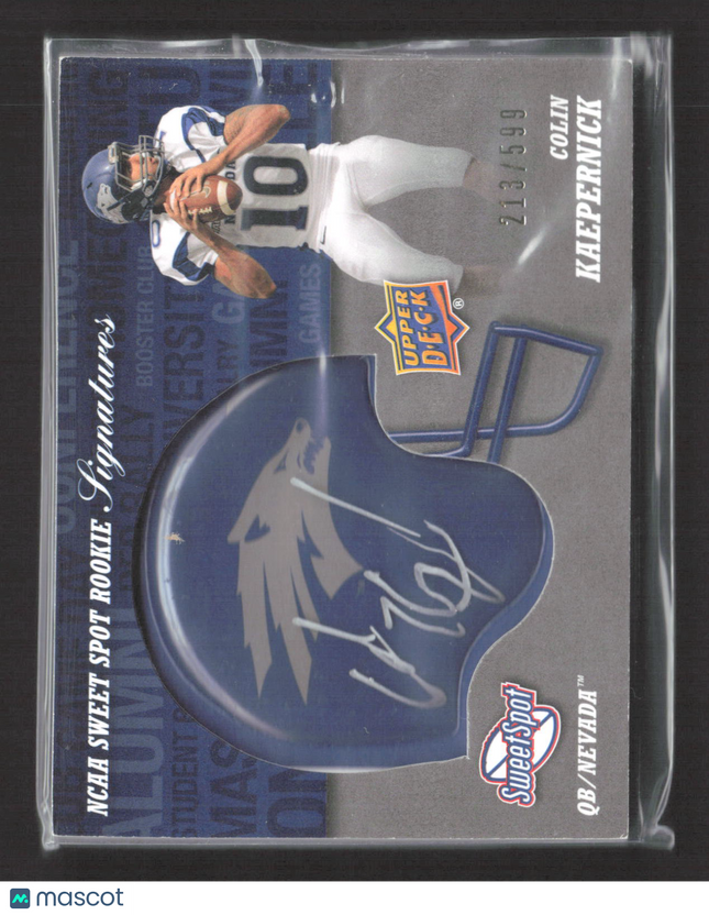 2011 Upper Deck Sweet Spot NCAA Colin Kaepernick #RS-CK 213/599 Helmet Auto
