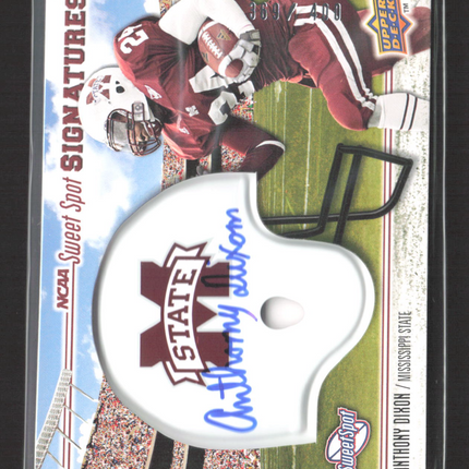 2010 Upper Deck Sweet Spot NCAA Anthony Dixon #134 Helmet Auto /400