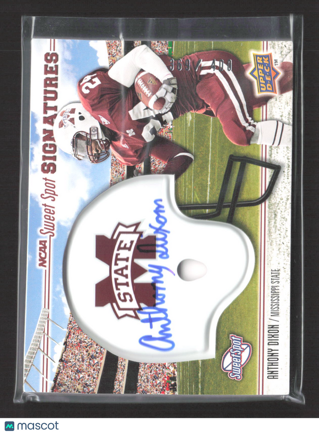 2010 Upper Deck Sweet Spot NCAA Anthony Dixon #134 Helmet Auto /400