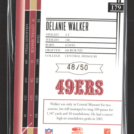 2006 Leaf Limited Monikers Delanie Walker #179 Auto /50