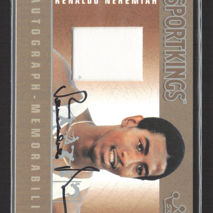 2009 Sport Kings Series D Renaldo Nehemiah #AM-RN2 Silver Race-worn Relic Auto