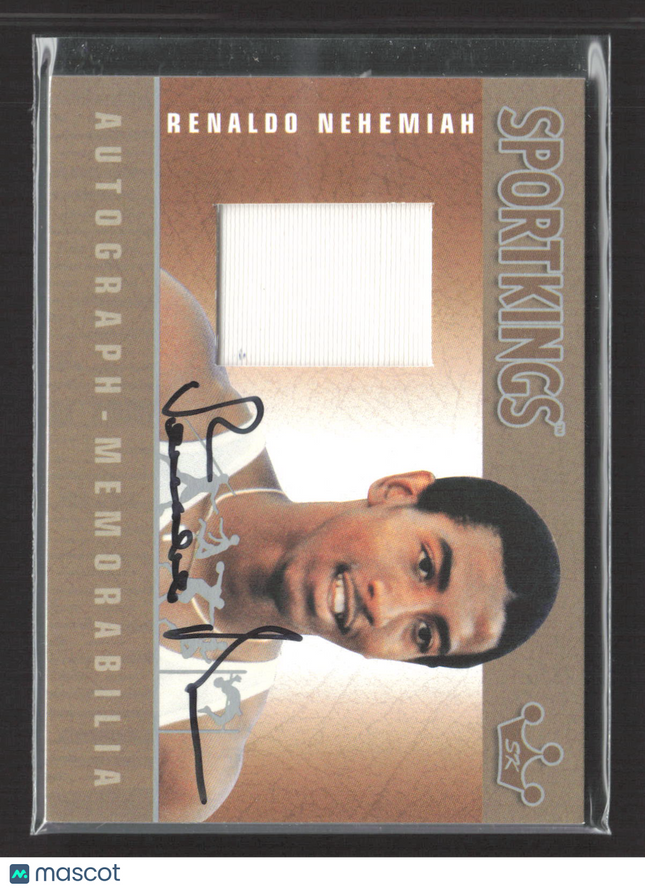 2009 Sport Kings Series D Renaldo Nehemiah #AM-RN2 Silver Race-worn Relic Auto