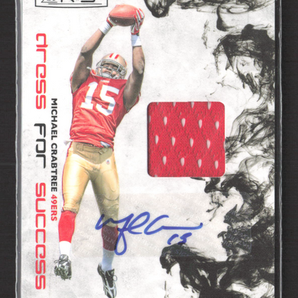 2009 Rookies & Stars Dress for Success Michael Crabtree #6 Jersey Auto /100