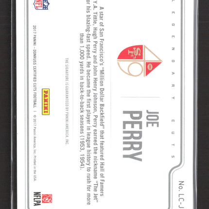 2017 Panini Certified Cuts Legendary Cuts Joe Perry #LC-JP Cut 92/98 Auto