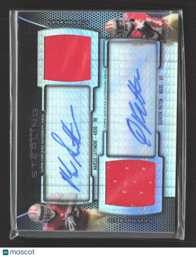 2013 Bowman Sterling Quinton Patton Marcus Lattimore Prism Jersey Auto /35