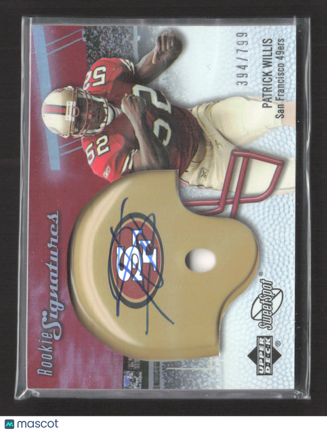 2007 Upper Deck Sweet Spot Rookie Signatures Patrick Willis #124 394/799 Auto