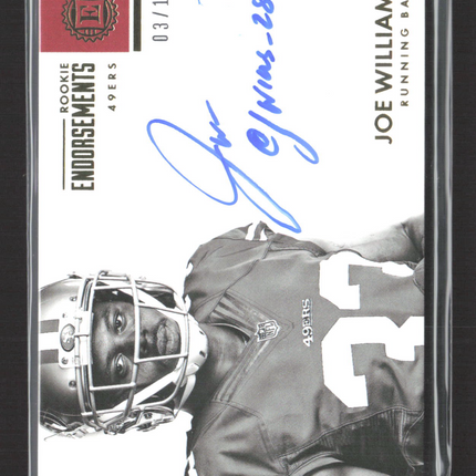 2017 Panini Encased Rookie Endorsements Joe Williams #RE-JWL 03/10 Auto