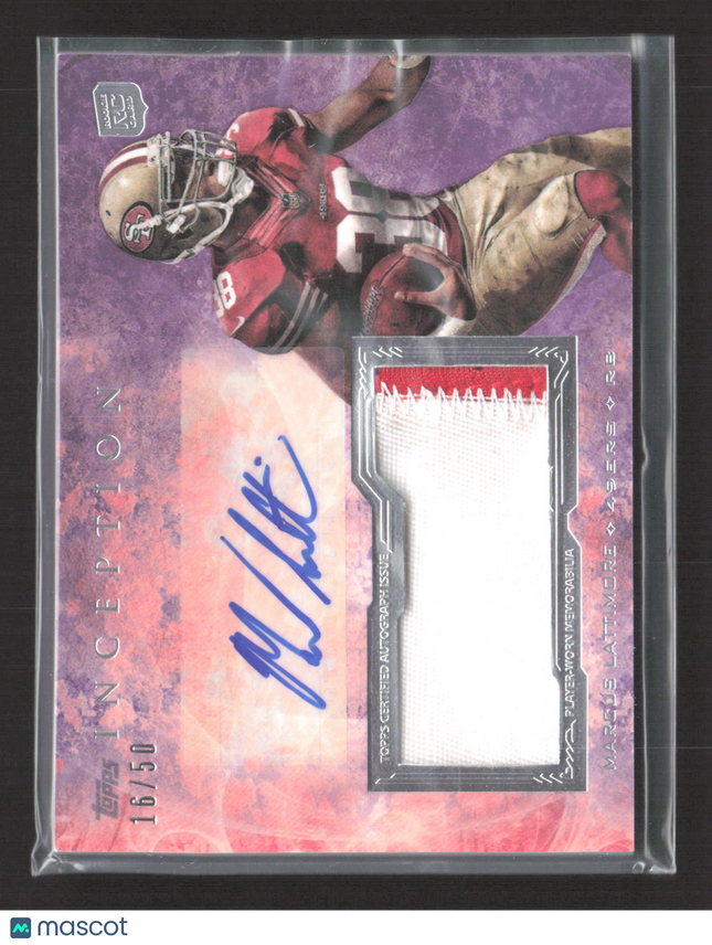 2013 Topps Inception Marcus Lattimore #IAJP-ML Patch 16/50 Auto