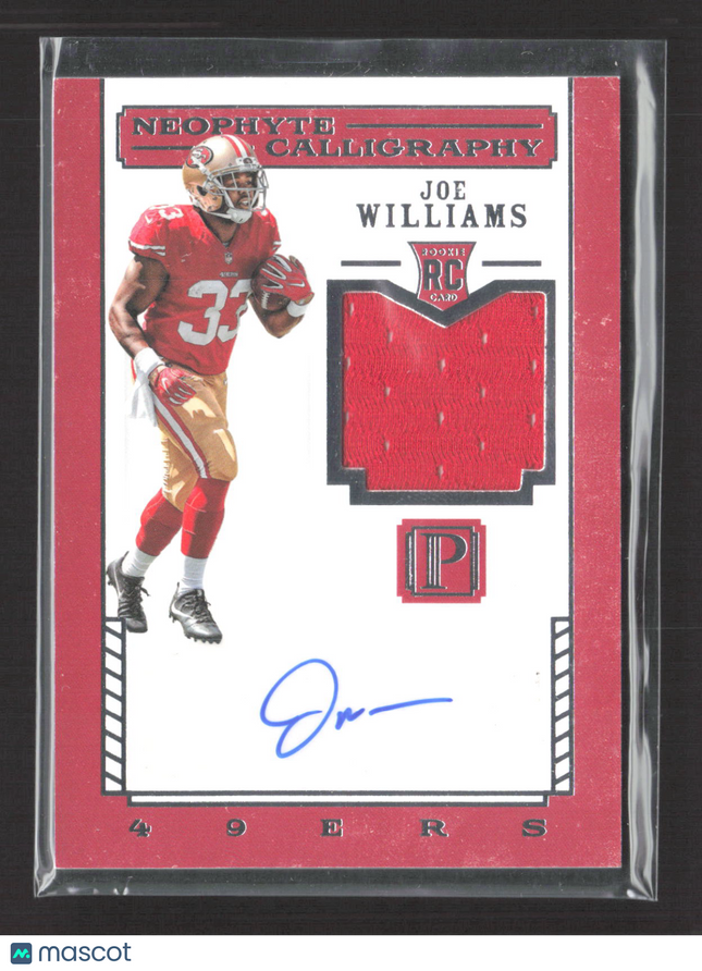 2017 Pantheon Neophyte Calligraphy Joe Williams #118 133/149 Jersey RC Auto