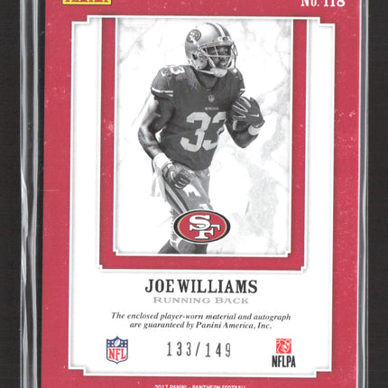 2017 Pantheon Neophyte Calligraphy Joe Williams #118 133/149 Jersey RC Auto