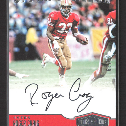 2017 Panini Plates & Patches Upper Echelon Roger Craig #5 55/99 Auto