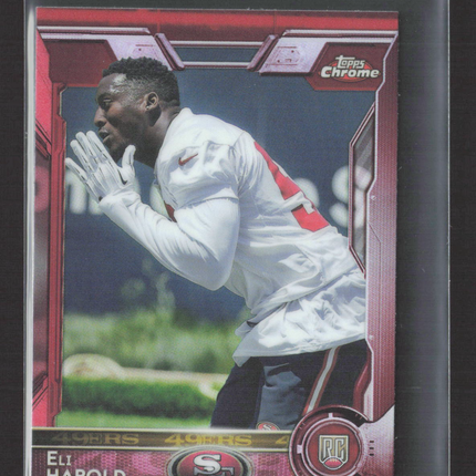2015 Topps Chrome Mini Eli Harold #158 Red Refractor RC /5