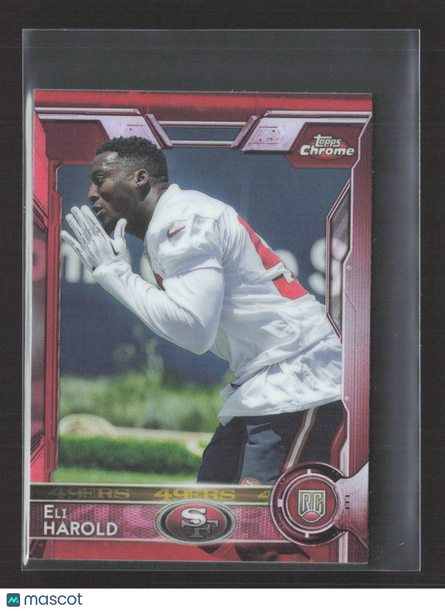 2015 Topps Chrome Mini Eli Harold #158 Red Refractor RC /5