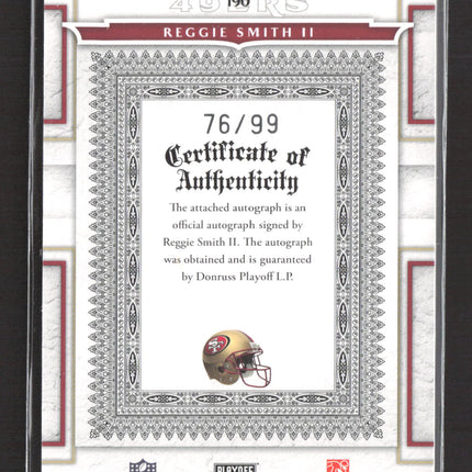 2008 Playoff National Treasures Reggie Smith II #190 76/99 Auto