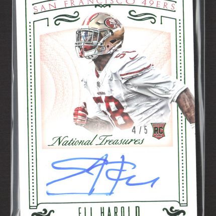 2016 Panini National Treasures Eli Harold #163 /5 RC Auto