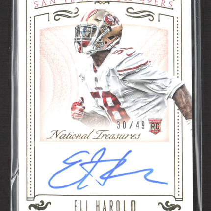2016 Panini National Treasures Eli Harold #163 RC 30/49 Auto