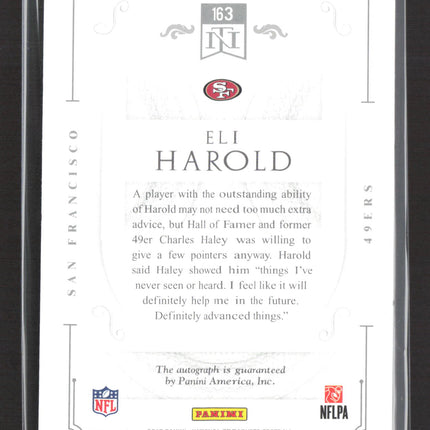 2016 Panini National Treasures Eli Harold #163 RC 10/10 Auto