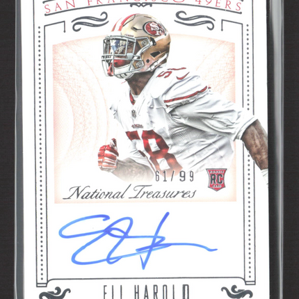 2016 Panini National Treasures Eli Harold #163 61/99 RC Auto