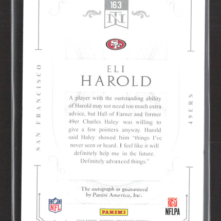 2016 Panini National Treasures Eli Harold #163 61/99 RC Auto