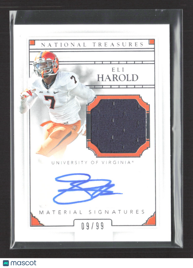 2016 Panini National Treasures Collegiate Eli Harold #37 09/99 Patch Auto