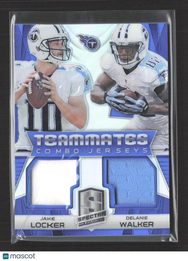 2015 Panini Spectra Prizm Delanie Walker Jake Locker #TC-JD Combo Jersey 37/49