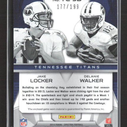 2015 Spectra Teammates Combo Jerseys Delanie Walker Jake Locker Jersey 177/199