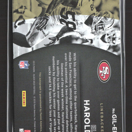 2016 Panini Black Gold Eli Harold #GIL-EH Auto /149