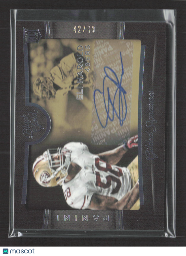 2016 Panini Black Gold Gilded Signatures Eli Harold #GIL-EH RC Auto /49