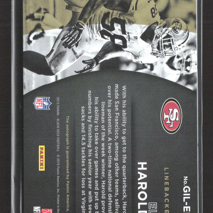 2016 Panini Black Gold Gilded Signatures Eli Harold #GIL-EH RC Auto /49