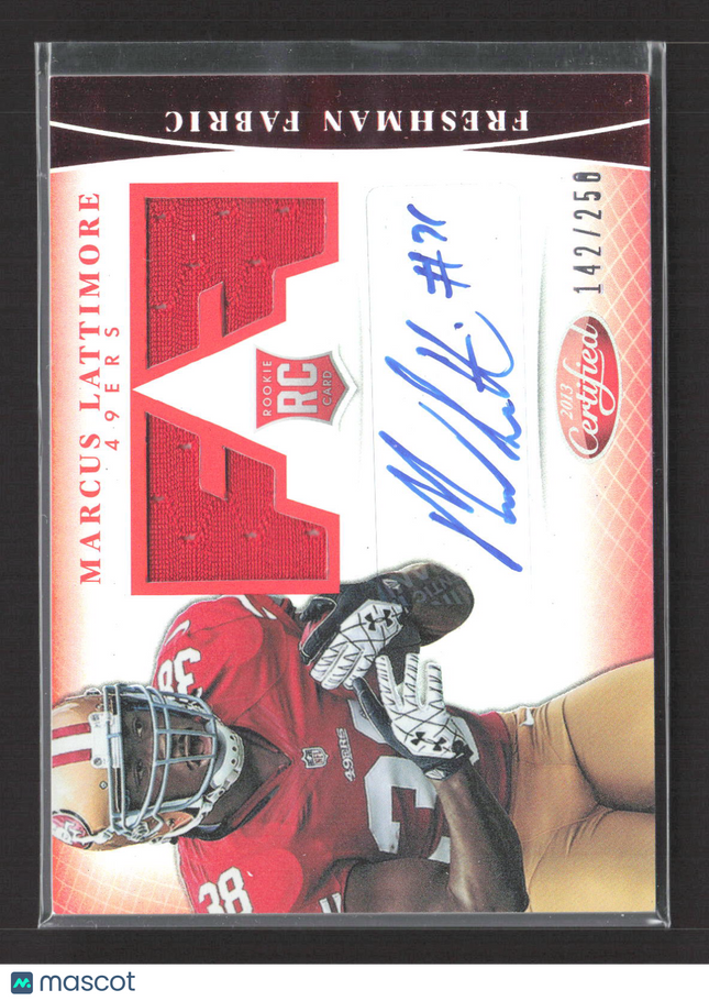 2013 Panini Certified Freshman Fabric Marcus Lattimore #323 142/250 Jersey Auto