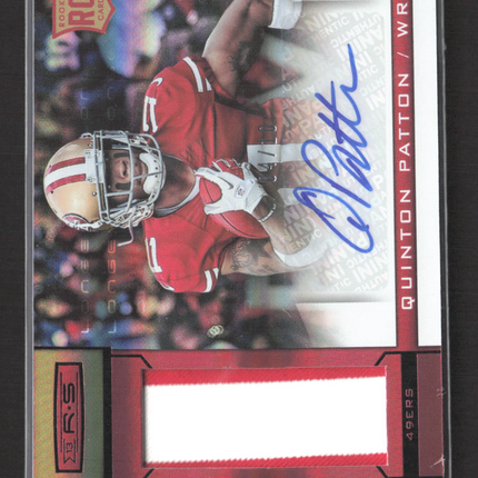 2013 Panini Rookies & Stars Quinton Patton #229 RC Patch Auto /10