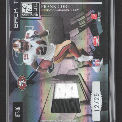 2007 Donruss Elite Back to the Future Frank Gore Roger Craig #BTF-16 Patch 12/25