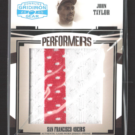 2005 Donruss Gridiron Gear Performers John Taylor #P-27 Jumbo Patch 20/25