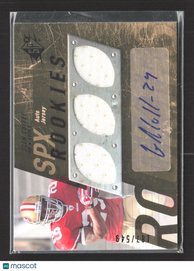 2009 Upper Deck SPx Glen Coffee #114 Triple Jersey Auto Jersey Auto /549