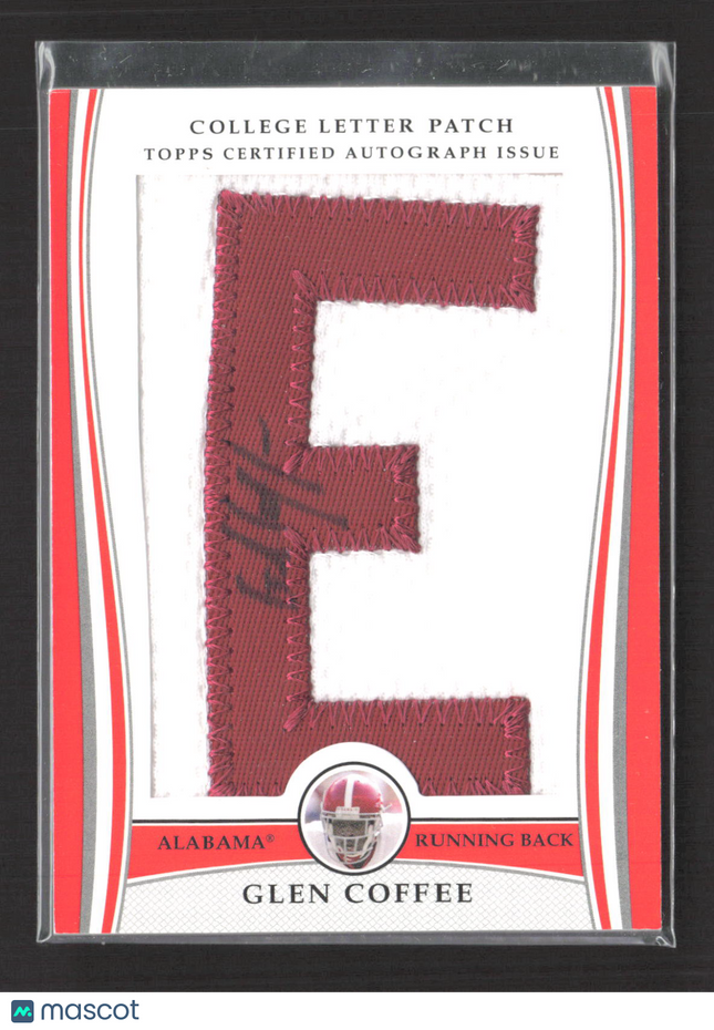 2009 Topps College Letter Patch Glen Coffee #LAP-GC 009/115 Auto