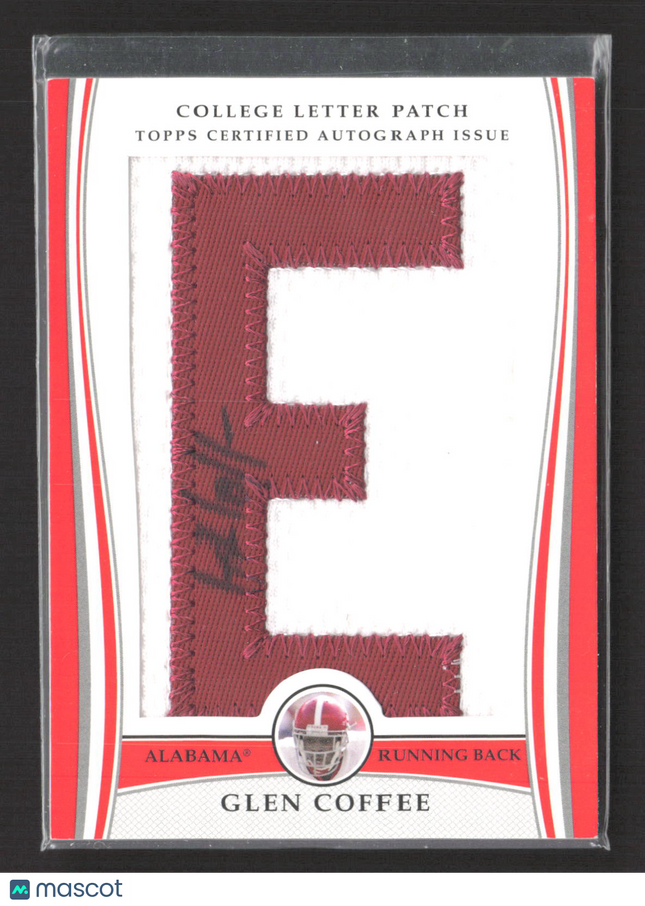 2009 Topps Glen Coffee #LAP-GC College Letter Patch 091/115 Auto