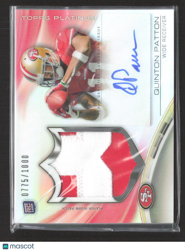 2013 Topps Platinum Quinton Patton #ARP-QP Refractor Patch 0775/1000 RC Auto