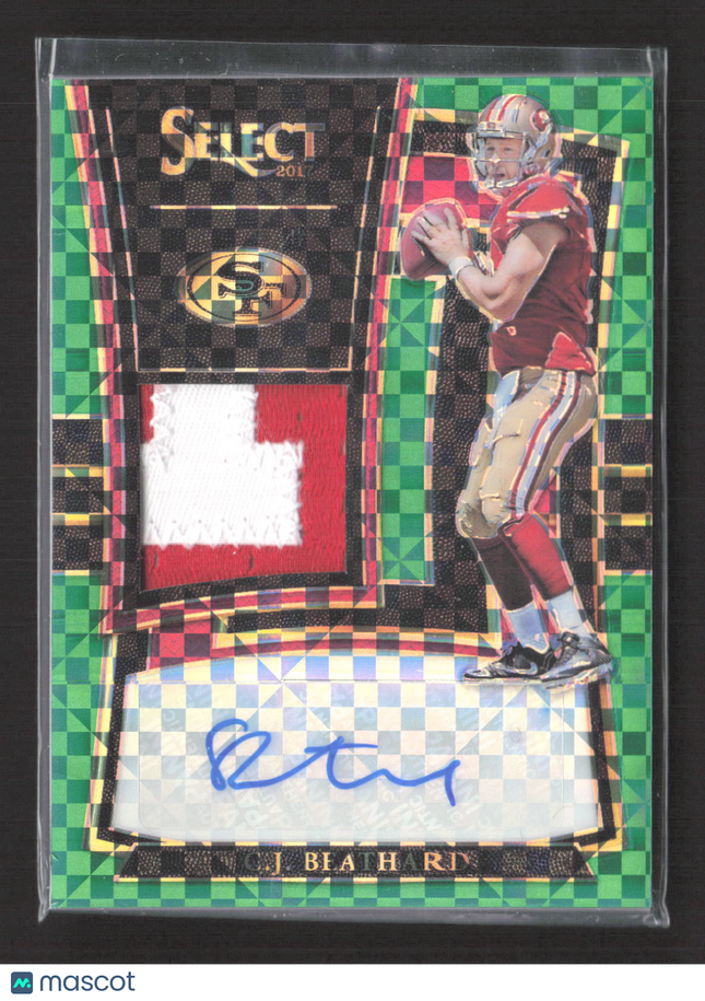2018 Panini Select Prizm C.J. Beathard #RM-CJ Green Patch 2/5 Auto