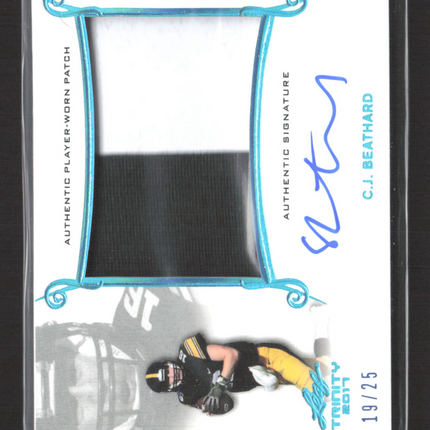 2017 Leaf Trinity C.J. Beathard #PA-CJB 19/25 Player-Worn Patch Auto