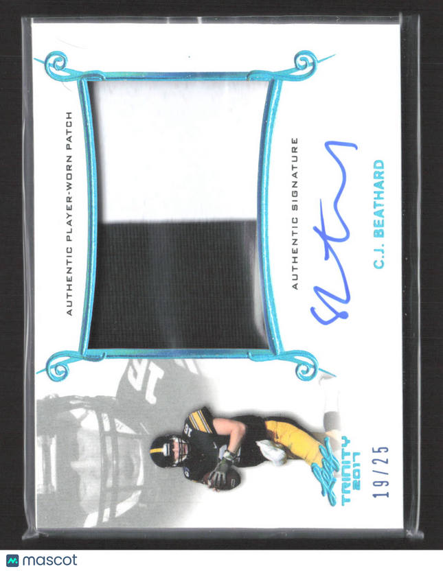 2017 Leaf Trinity C.J. Beathard #PA-CJB 19/25 Player-Worn Patch Auto