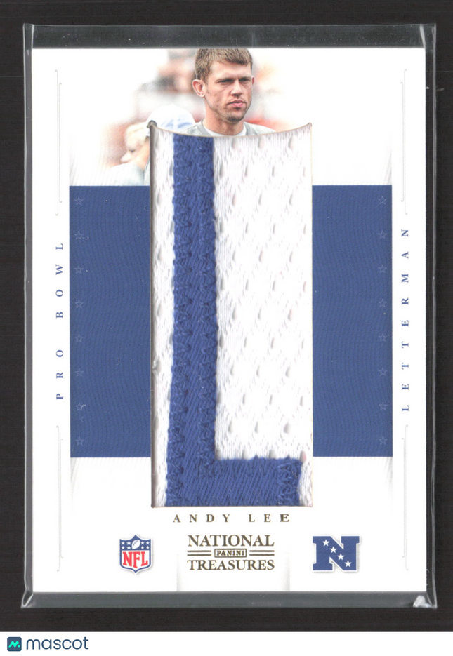 2013 Panini National Treasures Andy Lee #36 Pro Bowl Letterman Patch 1/3