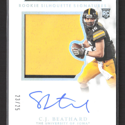 2017 National Treasures Collegiate Silhouette CJ Beathard #154 Patch RC Auto /25