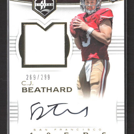 2017 Panini Limited C.J. Beathard #104 RC 269/299 Jersey Auto