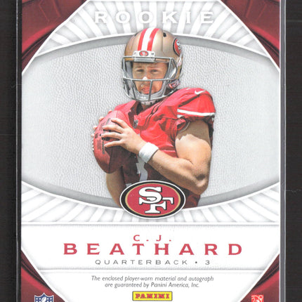 2017 Panini Limited C.J. Beathard #104 RC 269/299 Jersey Auto