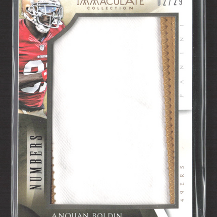 2015 Panini Immaculate Collection Anquan Boldin #IM-AB Numbers Patch 02/29
