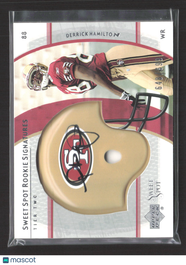 2004 Upper Deck Sweet Spot Helmet Rookie Derrick Hamilton #255 648/690 Auto
