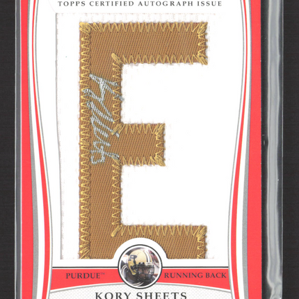 2009 Topps College Letter Patch Kory Sheets #LAP-KS 136/175 Auto