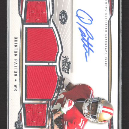 2013 Topps Prime Quinton Patton #PV-QP Level V Jersey Auto /449